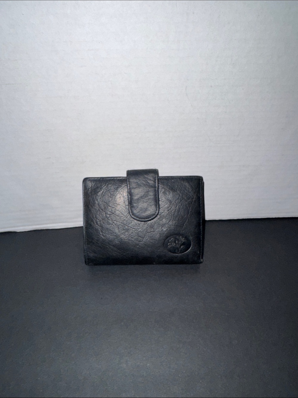 Buxton Black Leather Women's Wallet with Snap Tab